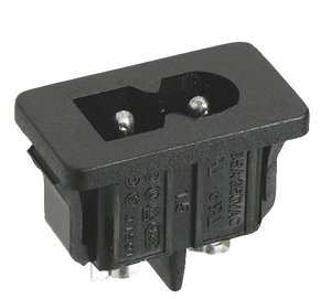 Professional <strong>IEC</strong> 60320 C8 Electrical AC Inlet 2 Pin Socket Plug <strong>Connector</strong> - Product Image 1