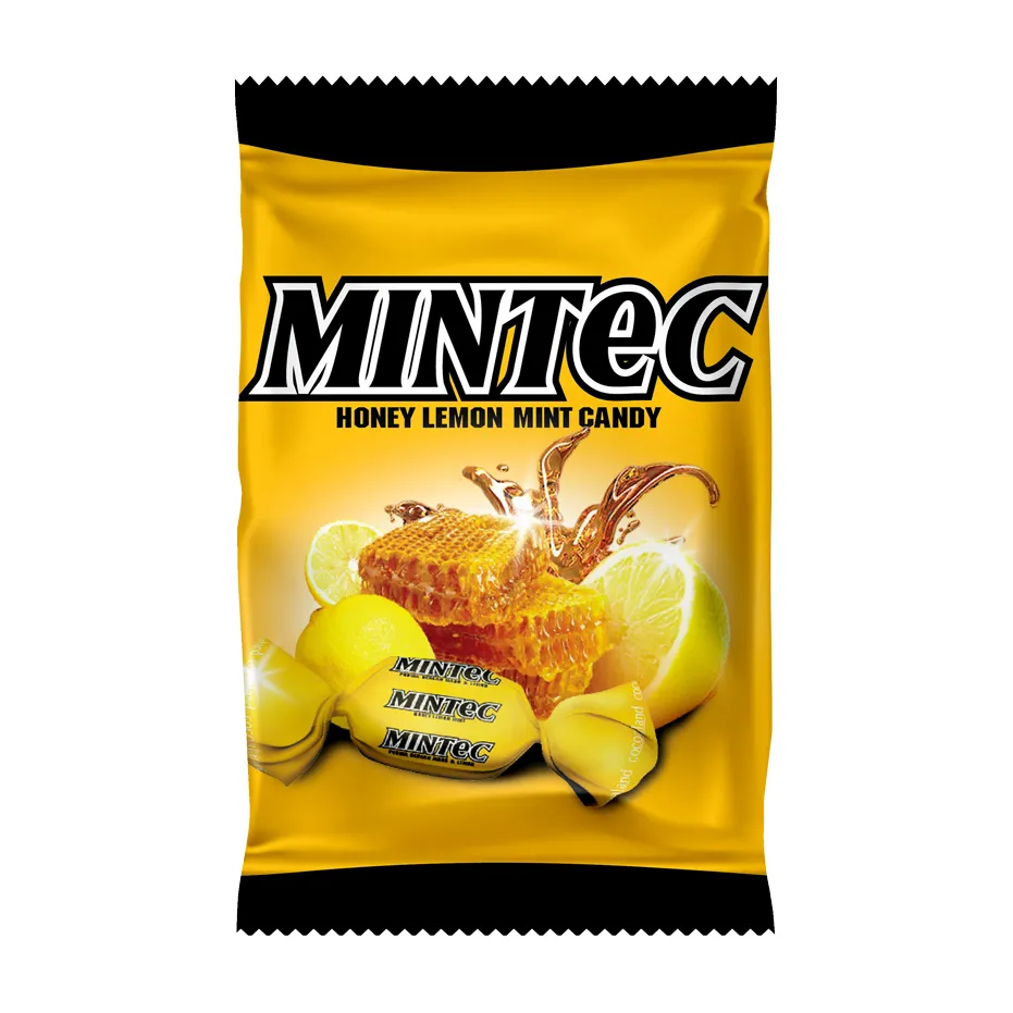 Lote 100 Mintec Candy Honey Lemon Mint Sweet 120g x 10x4