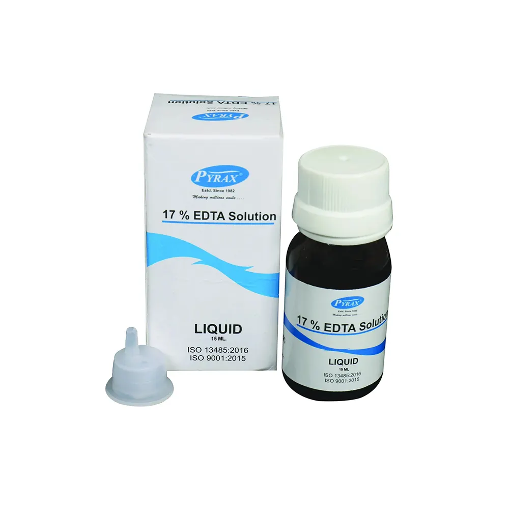 Nueva llegada del producto dental Pyrax Edta Solution17 % 15ml para limpieza de conductos radiculares y apertura de canales calcificados