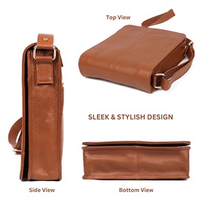 Premium Pebbled Leather Messenger Bag para Homens Crossbody Personalizado com YKK Zipper Bolsa De Ombro De Couro Genuíno para Viagens De Negócios