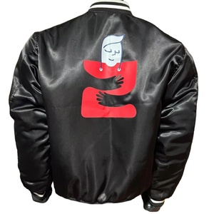 Heavy Embroidered Plus Size Biker <strong>Jacket</strong> Winter Steel Button Ribs Sheep Fur Letterman Style Wool Leather Breathable Cotton - Product Image 1