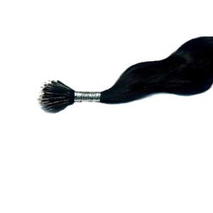 卸売り26インチバージンレミーヘアエクステンションナノチップ整列生キューティクルシングル/ダブル描画スタイル自然波