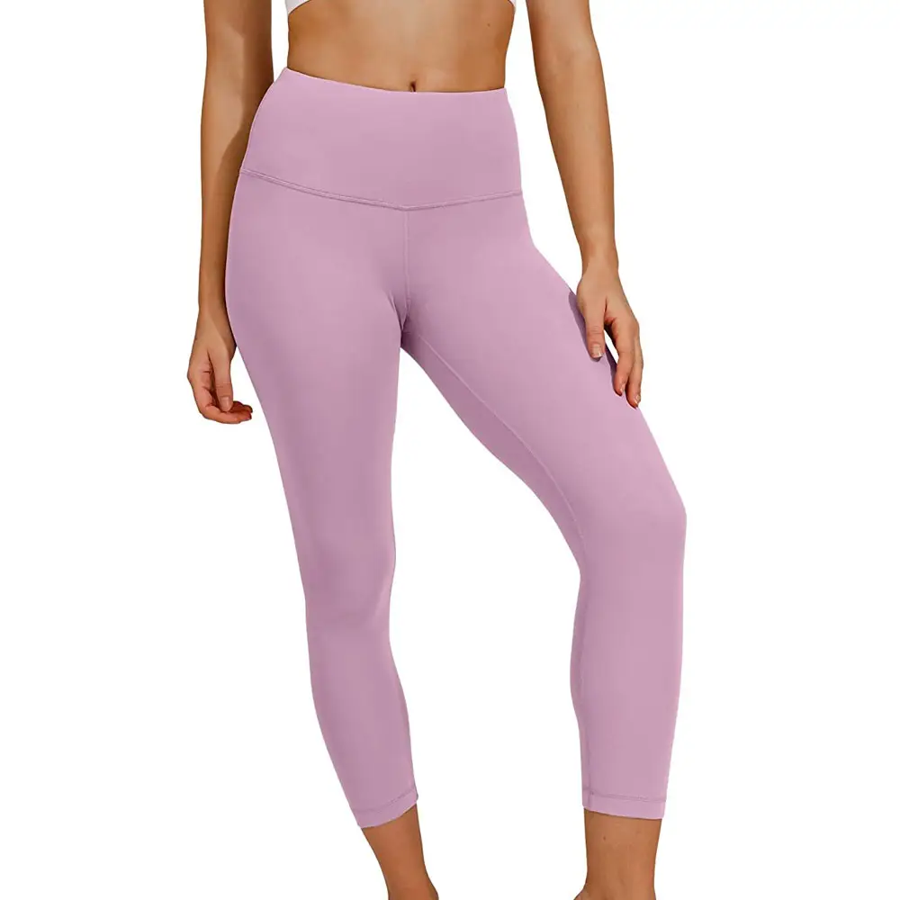 2023 venta al por mayor de moda personalizada mujeres Yoga Super suave Leggings sin costuras de cintura alta Push Up Leggings