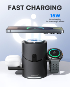 תחנת טעינה אלחוטית צילינטרניק r 3 in-1 sam-וגרסה שחורה-eu plug - Product Image 3