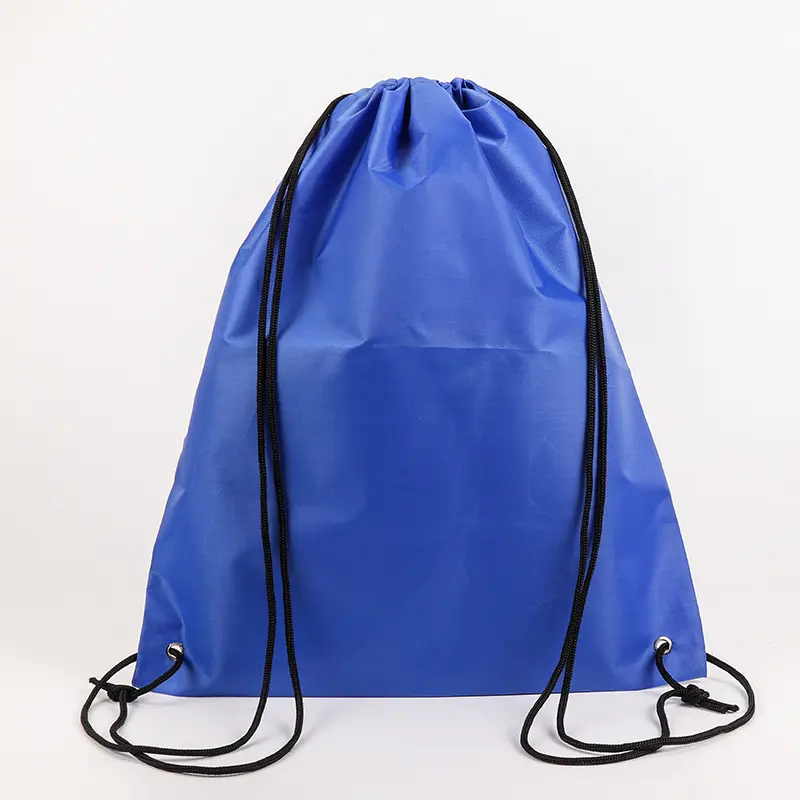 Wholesale Customized Promotional Polyester Nylon Drawstring 30cm Shop And Backpack Draw String Bags
