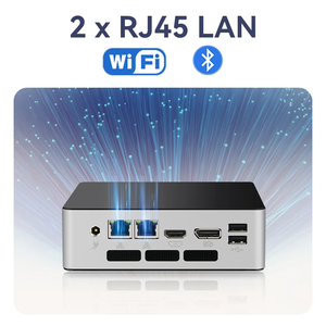 第12世代コアI7 1255U Windows 11ミニPCデュアルLAN & デュアルディスプレイNUC PC Barebone Linux OfficeデスクトップAU & USプラグ付き新机能 - Product Image 4