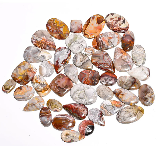 Agate folle de dentelle