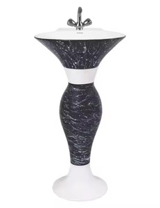 Ấn Độ Cung cấp dễ dàng để làm sạch Gốm bệ Sink - One Piece rửa lưu vực Mono khối Lavabo bồn rửa, Thiết bị vệ sinh phòng tắm sản phẩm - Product Image 3