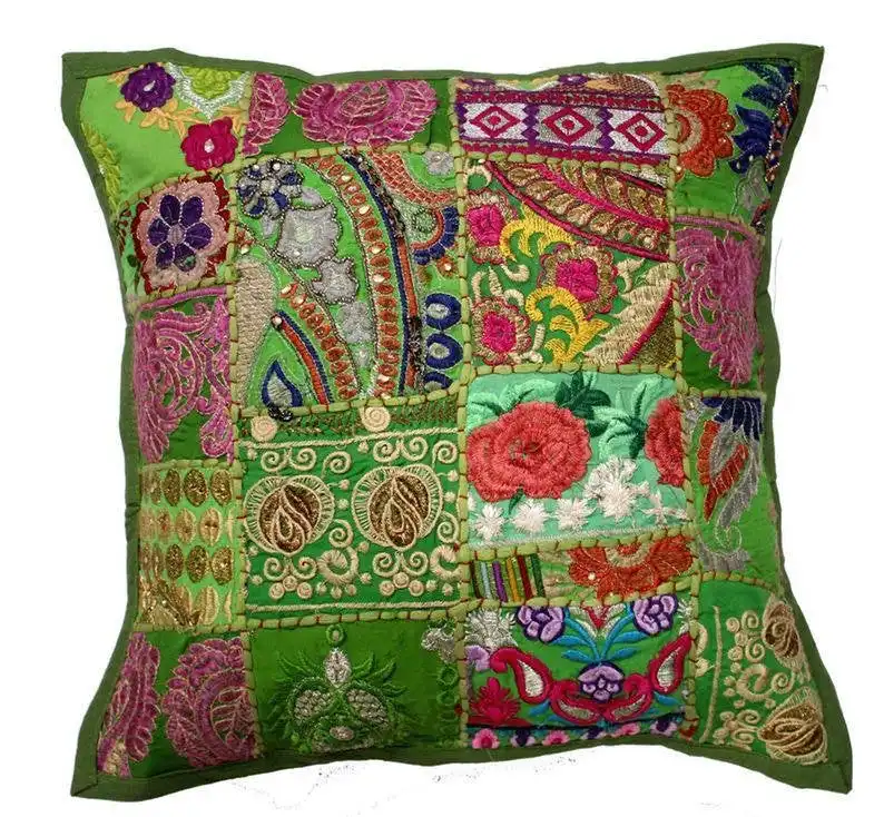 Nuova copertura quadrata tradizionale indiana copricuscino decorativo Vintage copricuscino decorativo di buona qualità federe cuscino