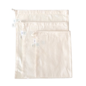 Good Quality Reusable Portable Custom Logo Printed Gift Canvas Cotton Double <strong>String</strong> Handbag Dust Drawstring Bag - Product Image 2