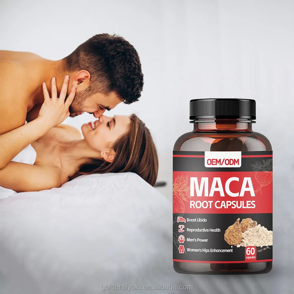 Low MOQ Ultimate giallo Maca capsule compresse giallo estratto di Maca integratore Sexmax Energy Boost Maca capsule per uomini e donne