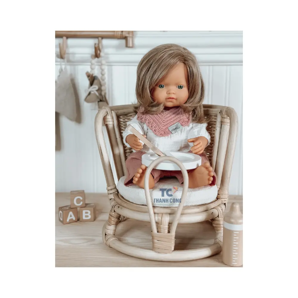 Handicraft Customized Doll Rattan Chair Doll-Sized For Doll And Teddy Children Playing Vietnam Rattan Manufacturer