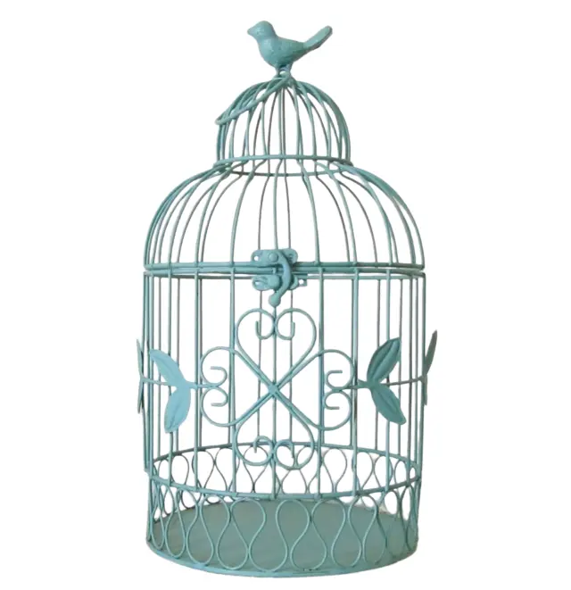 Gaiola de pássaros de metal, gaiola luxuosa decorativa artesanal, nova chegada, estilo indiano, gaiola para pássaros