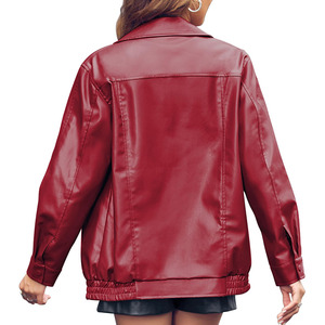 女式夹克2025时尚新款轰炸机皮夹克女式柔软舒适轻质高级正品 - Product Image 6