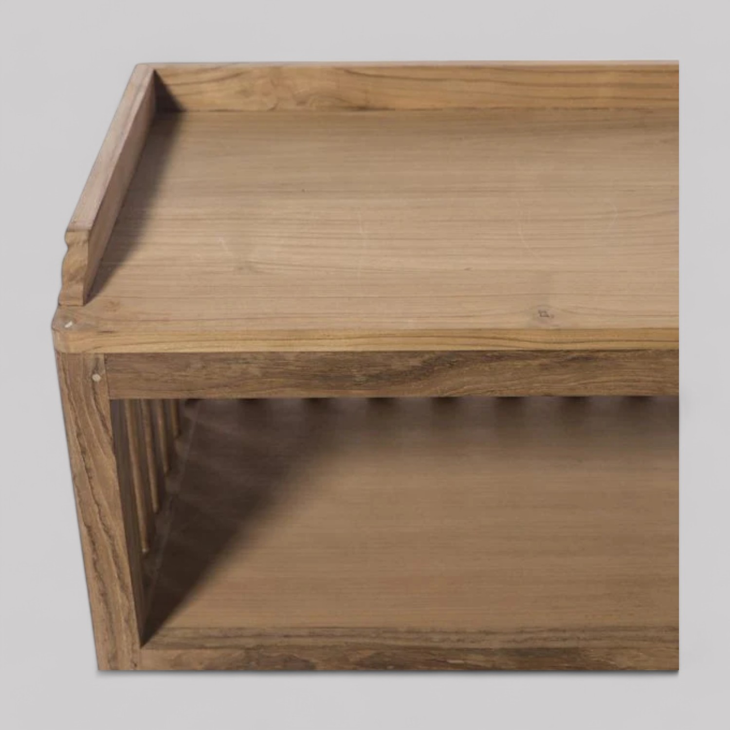 Natural Coating Teak Wood or light walnut