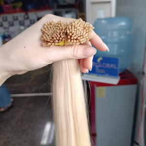 100% ham Vietnam insan saçı düz i-İpucu, ucuz saç yüksek kalite düz İŞLENMEMİŞ SAÇ uzantıları sarışın renk