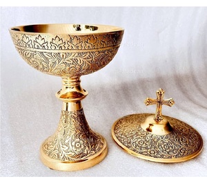 Sudbury Brass bữa ăn tối cuối cùng chén và bát Paten thiết kế chalice và ciborium Nhà thờ Công Giáo truyền thống Nhà thờ cung cấp - Product Image 4