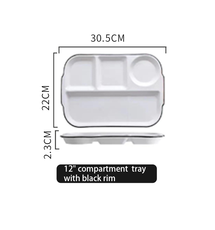 12" 4-section (white with black rim)