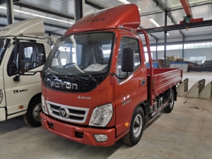 福田3吨汽油轻型卡车，单舱和4.2米长的货物车身
