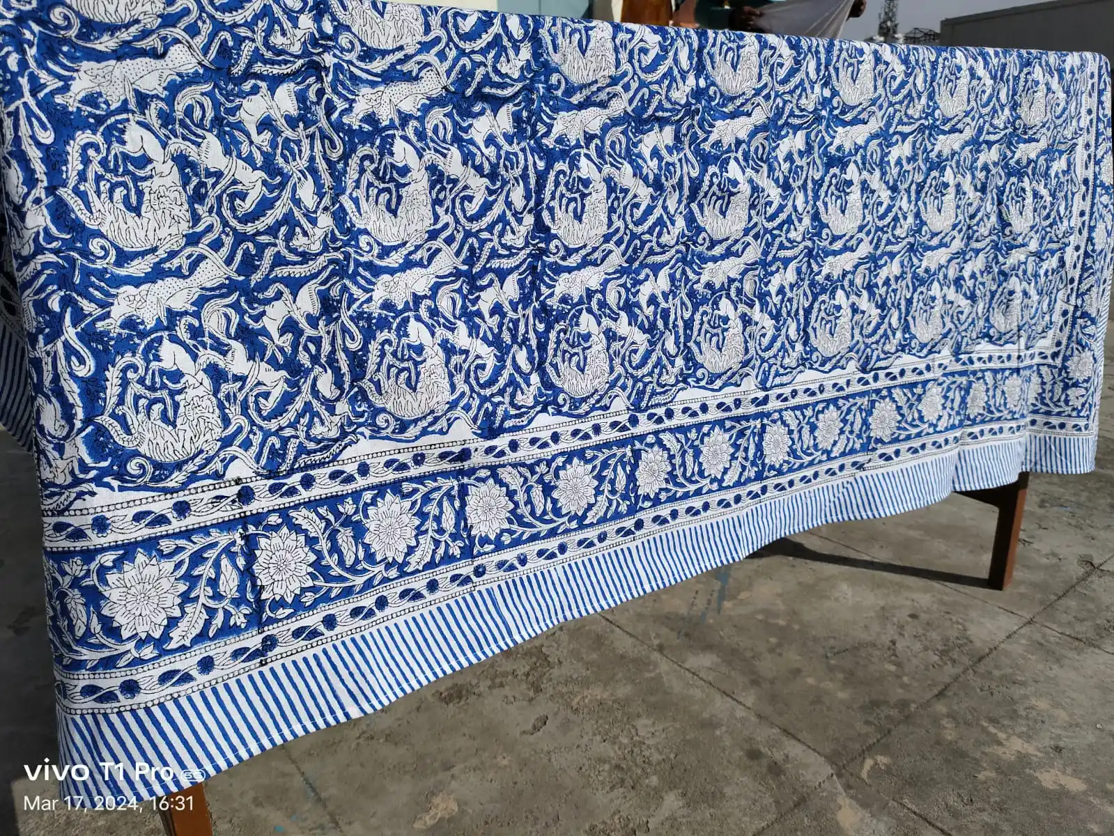 Toalha de mesa de algodão estampada em bloco indiano, toalha de mesa floral para mesa de jantar, decoração de mesa de jantar estampada bonita, preço de fábrica