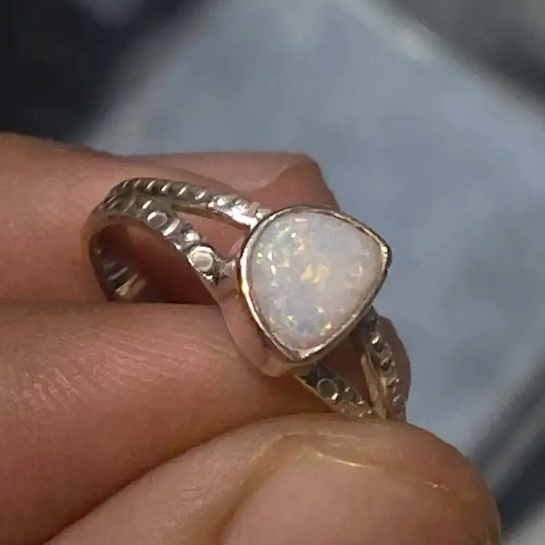 Gioielli di lusso matrimonio di alta qualità naturale opale australiano gemma solida moda Cluster Charm anello accessorio per donna uomo