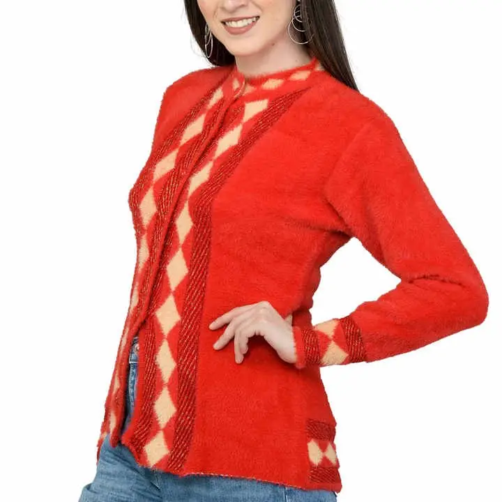 Handmade Crochet vovó quadrado cardigan Senhoras Crochet Vest Crochet jaqueta Senhoras crochê blusas