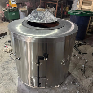 Commercial Round <strong>Gas</strong> Tandoor - Heat Resistant SS <strong>Oven</strong> with LPG Burner for Fast Cooking - Product Image 1