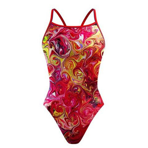 100% Premium Quality Ladies Swimming Suit Poliéster Spandex Tank Bra Sublimation Swim Singlet para meninas