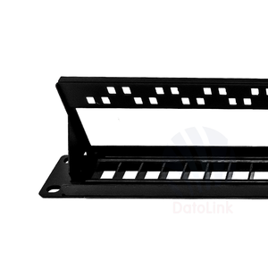 Red 1U 24 puertos CAT6 UTP Keystone Jack Patch Panel Cat6 UTP Acoplador en línea Modular Jack Patch Panel con gestión de cables - Product Image 6