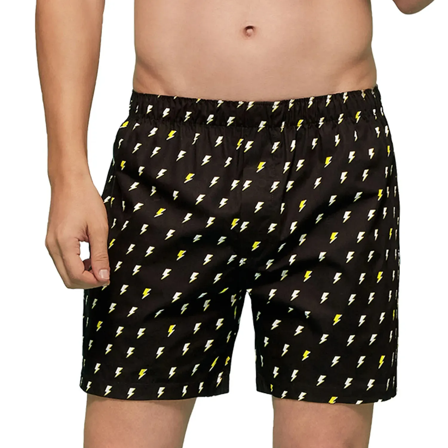 Boxer estampado premium para homens 100% algodão penteado