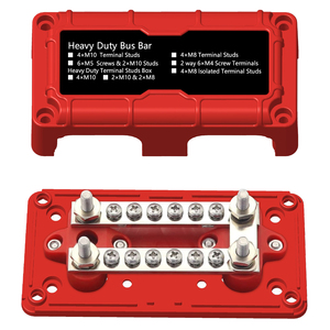 配电块母线12V 300A，带4 * M6 + 12 * M4螺柱船用电池母线接线盒，用于汽车、船 - Product Image 3