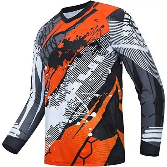 Camisa de motocross personalizada, camisa de ciclismo para time de motocross, brinquedos esportivos de montanha, umidade