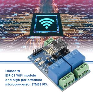 5V ESP8266 Dual Channel <strong>WiFi</strong> Relay Module IOT <strong>WiFi</strong> Wireless Relay Module Internet of Things Smart Home Phone APP Remote Switch