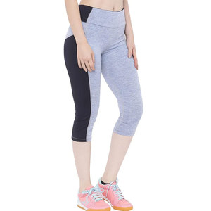 最新设计女性健身健身房卡普里轻质高腰压缩健身房卡普里 - Product Image 4
