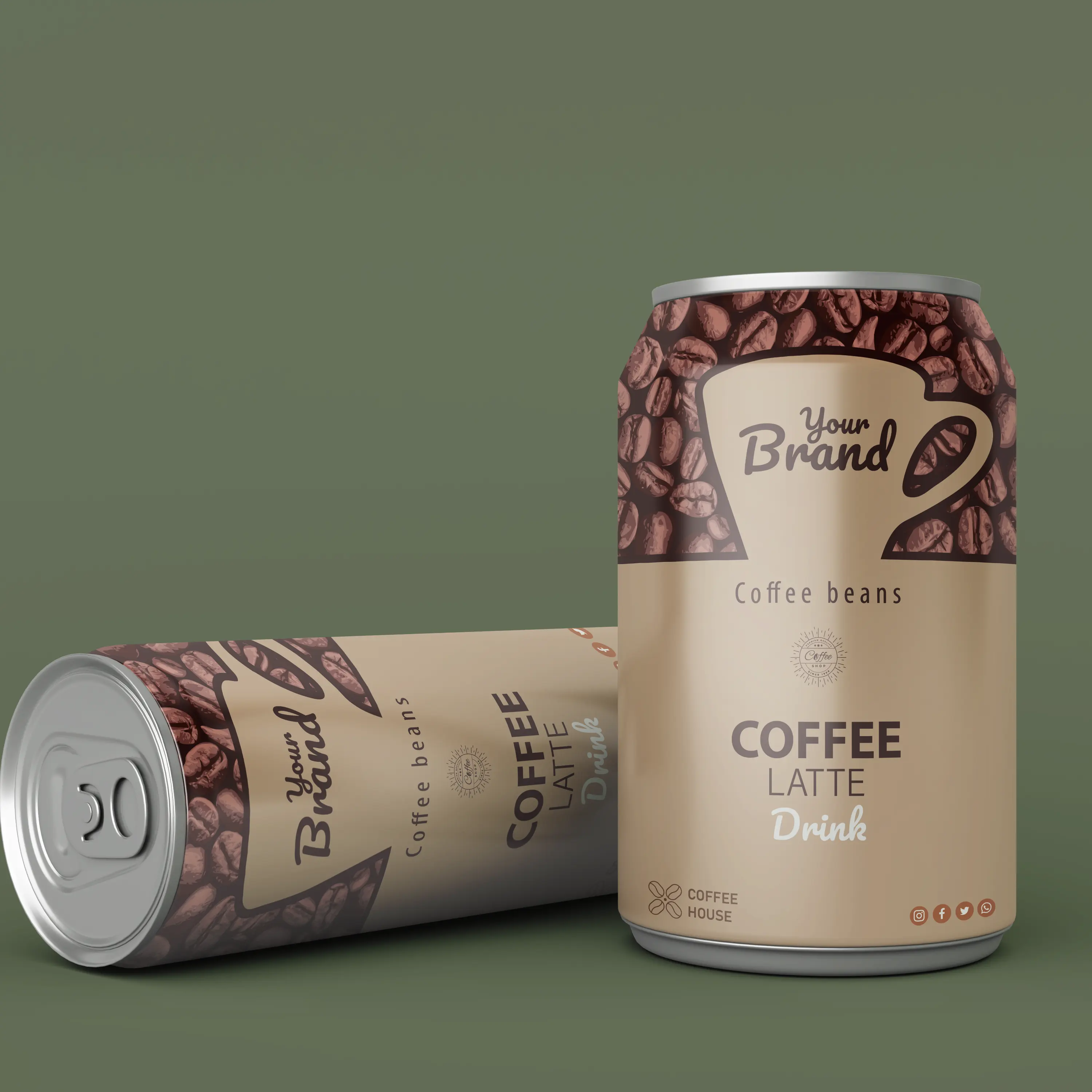 ماكينة صناعة بعلامة تجارية خاصة يمكن تناول القهوة من الألومينيوم بنسبة 330 من فيتنام على استعداد للشرب من المُصنع