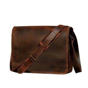 OEM özel tasarım yüksek kalite Vintage şık Premium Buffalo deri Messenger evrak çantası erkekler için moda stil - Product Image 2