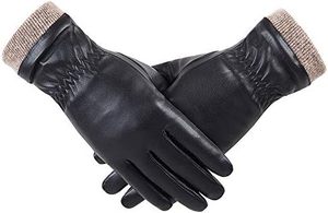 “准备发货2025新款冬季皮革时尚保暖定制羊皮男女手套” - Product Image 2