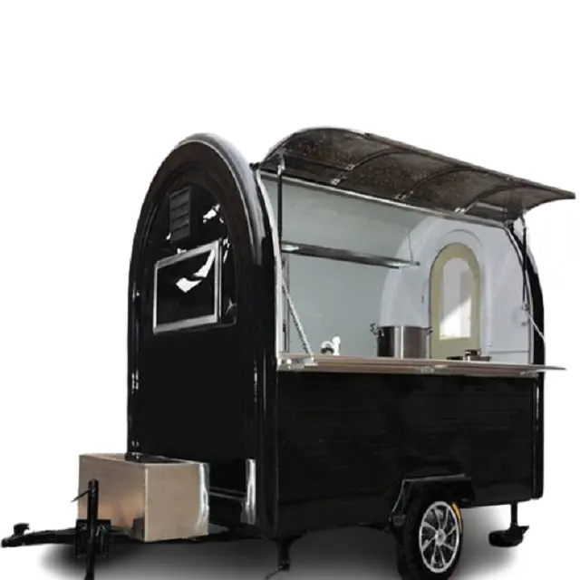 Reboque multifuncional personalizado, reboque/caminhão de comida para café com equipamento de cozimento/pizza hamburger camper cart