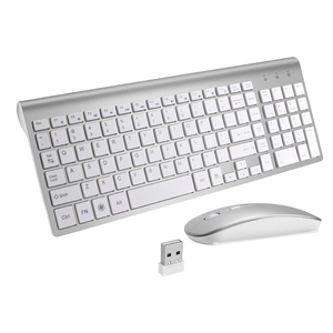 Juego de teclado y ratón inalámbrico, 87 teclas, 2,4 Ghz, todo en uno
