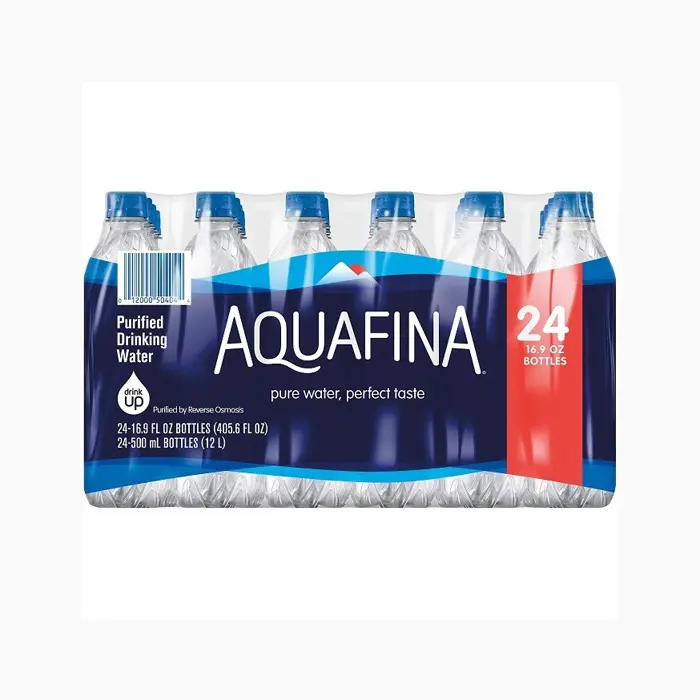 Aquafina Agua potable embotellada purificada, 16,9 oz, 24 botellas