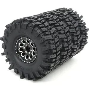 4x RC <span class=keywords><strong>1.9</strong></span>タイヤタイヤ120mm & <span class=keywords><strong>1.9</strong></span>ビードロックホイールリムRCマッドクローラーSCX10用