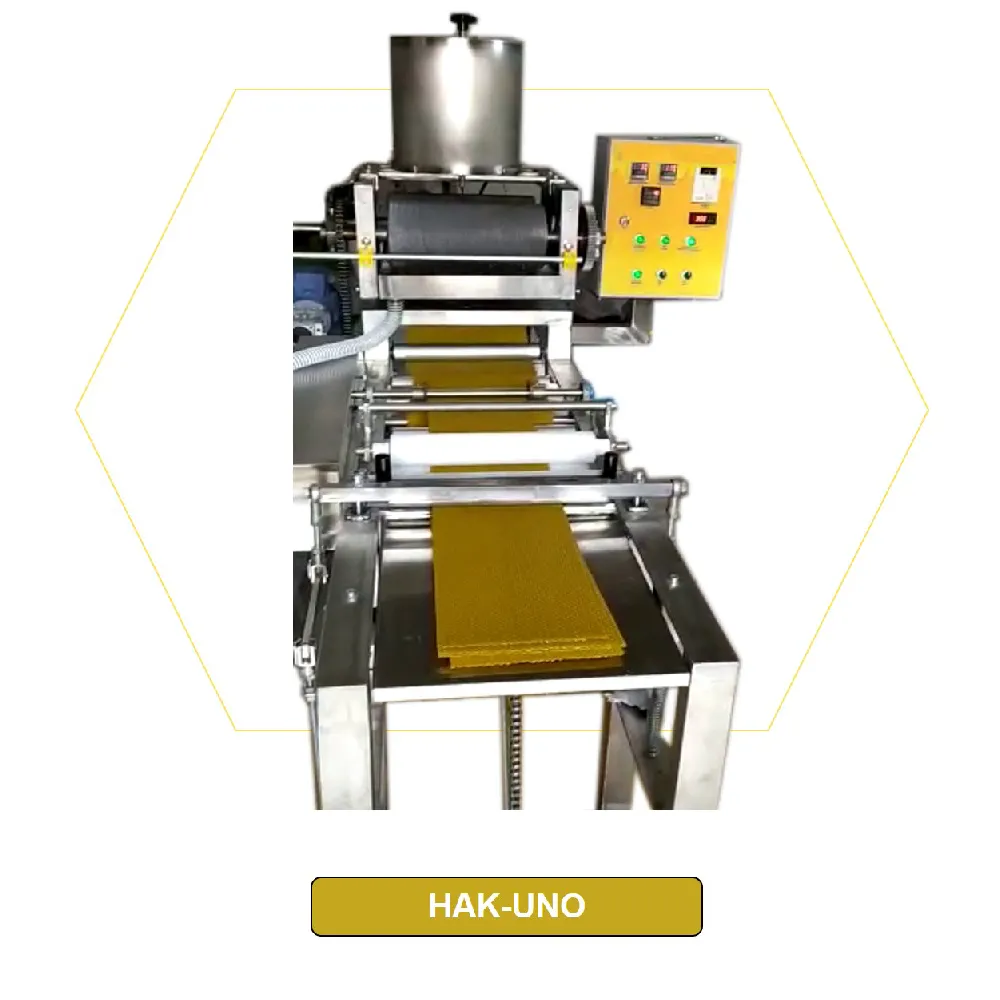 Mesin Fondasi Lilin Lebah Sepenuhnya Otomatis Peralatan Pertanian Produksi Lebah Madu Mesin Lembar Sisir Madu | HAK-UNO