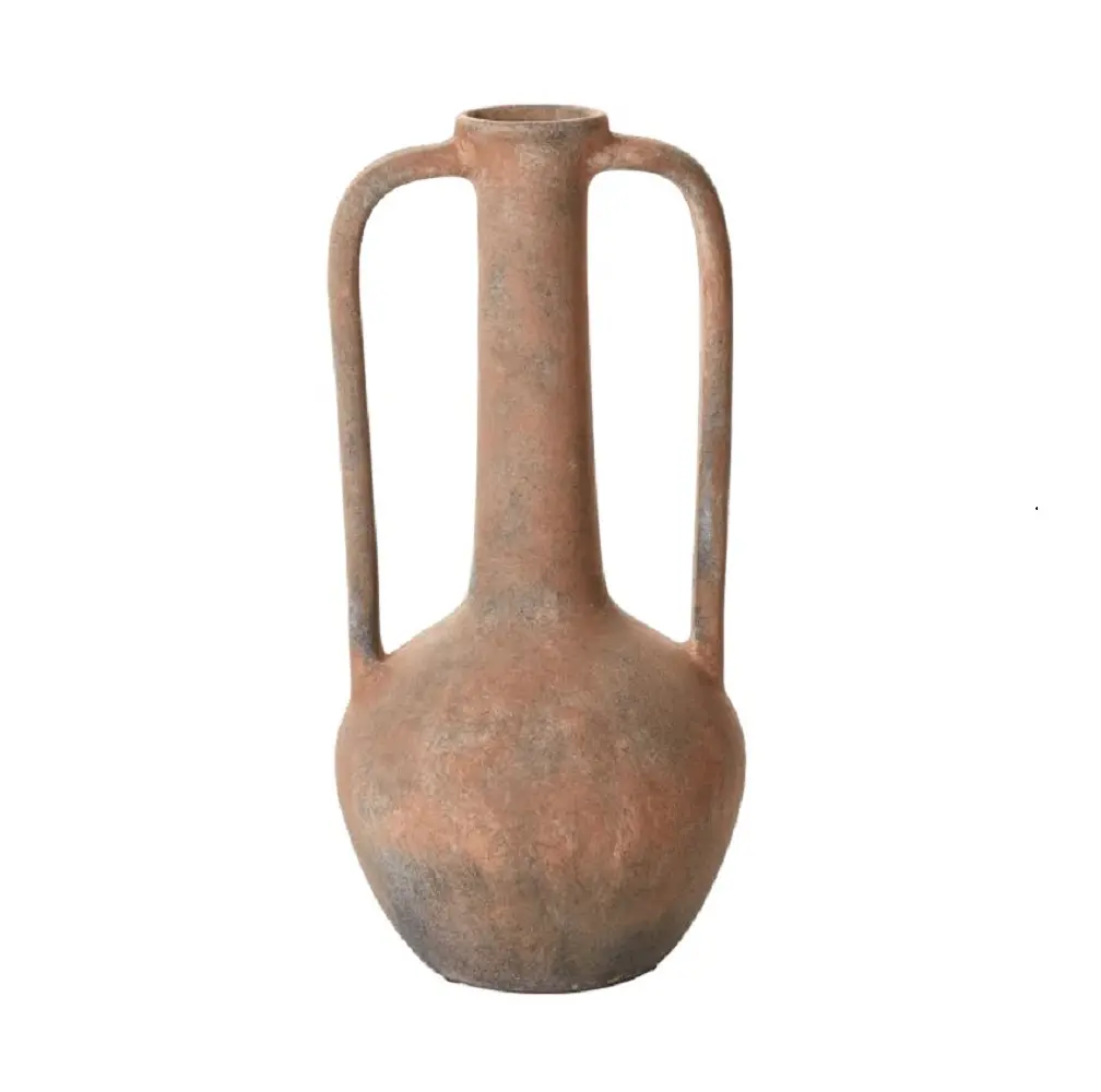 Декоративная декоративная алюминиевая металлическая Терракотовая древняя длинная Керамическая бутылка ваза, украшение столешницы