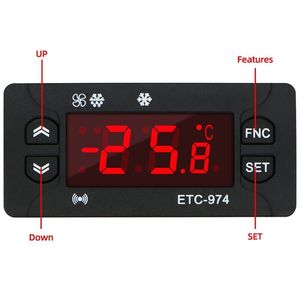 ETC-974 Microcomputer <strong>Temperature</strong> <strong>Controller</strong> Refrigerator Thermostat Regulator Thermoregulator <strong>NTC</strong> Dual <strong>Sensor</strong> 220V - Product Image 2