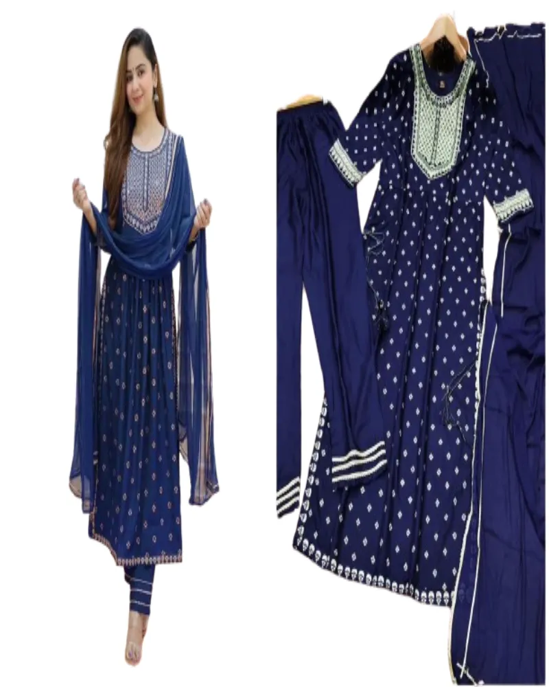 Dernier modèle de robe salwar Kameez pour femme de style indien pakistanais de luxe en georgette lourde travaillée