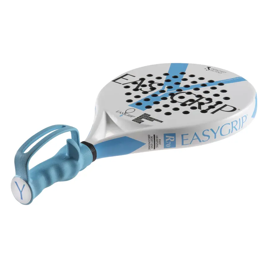 Raquete de raquete azul para adulto com pega ergonómica para aprendizagem, treino e treino