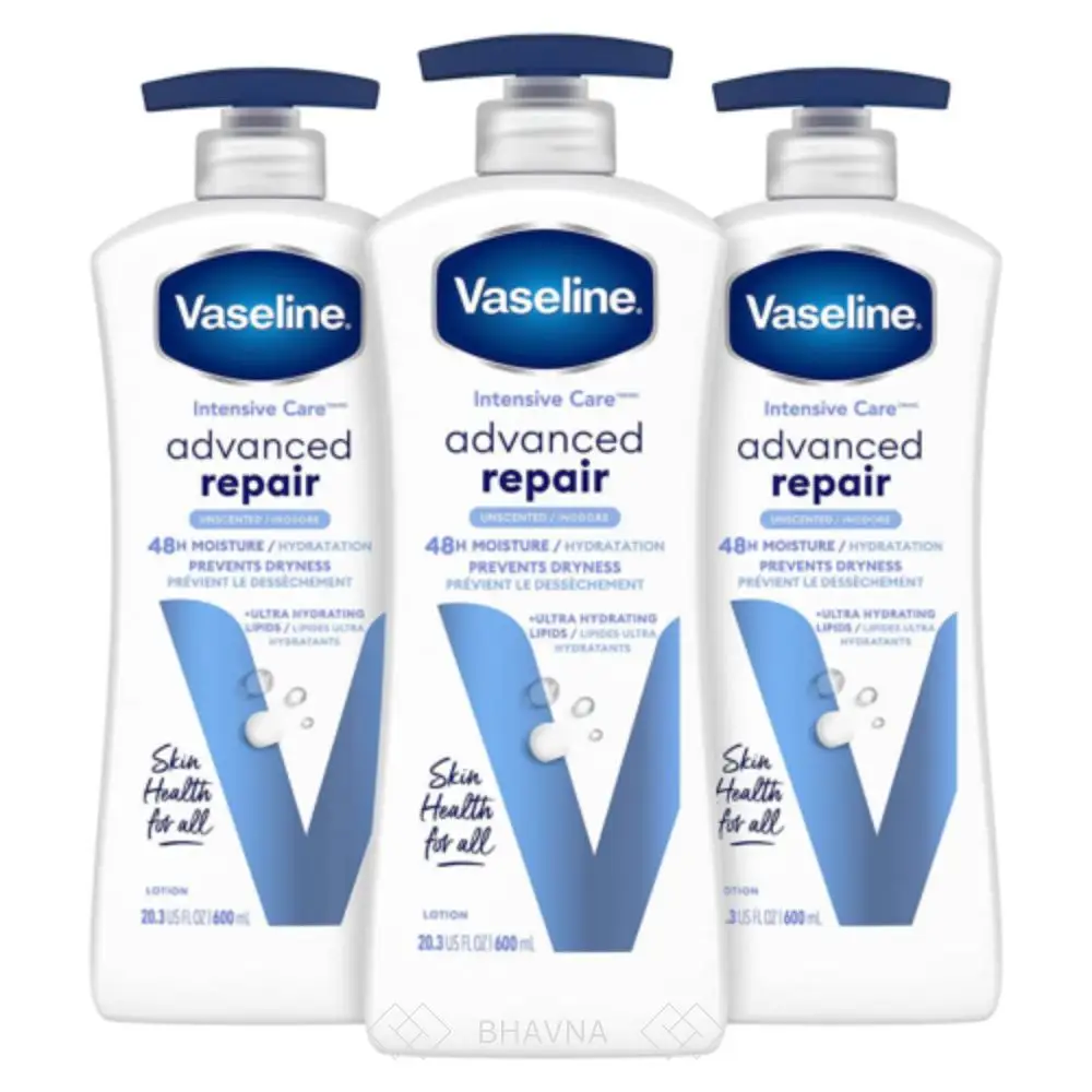 Wird für empfindliche/trocken gereizte Haut verwendet. Dermatologe-geprüfte glutenfreie Feuchtigkeit creme 600ml Vaseline Advanced Repair Lotion