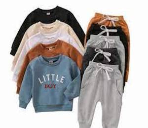 定制工厂产品儿童男童两件套服装套装冲刺秋季设计儿童男童针织软装套装