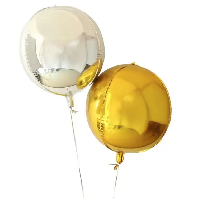 Novas ideias 22 Inch 4D balões redondos da folha Mylar do balão para a decoração do partido do aniversário do casamento