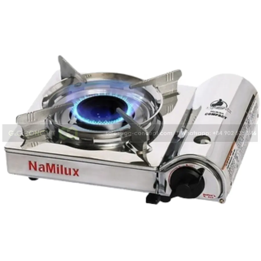 Namilux 1811AS Edelstahl-Gasherd mit Gas ventil der neuen Generation nach japanischen Sicherheits standards